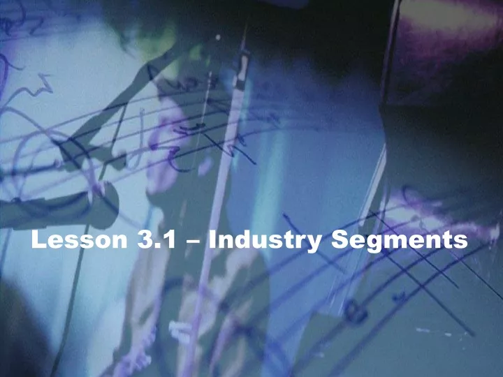 lesson 3 1 industry segments