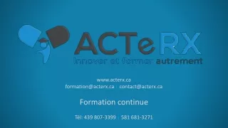 acterx formation@acterx | contact@acterx Formation continue