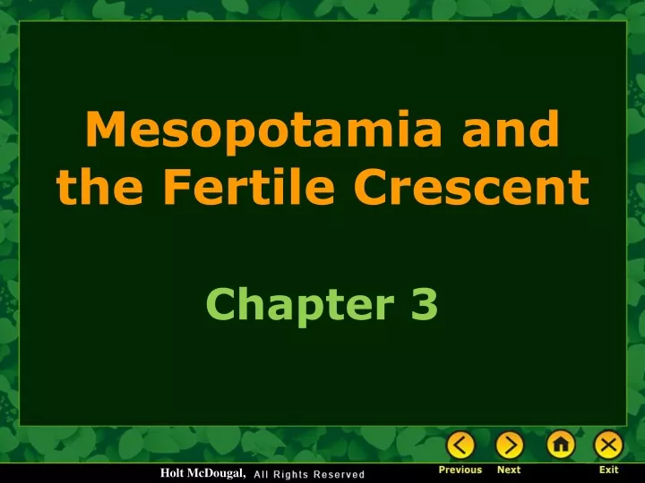 mesopotamia and the fertile crescent