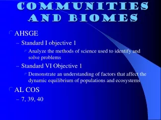 Communities and Biomes