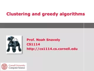 Clustering and greedy algorithms