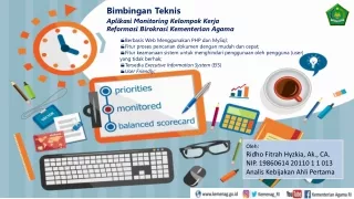 Aplikasi  Monitoring Kelompok Kerja  Reformasi Birokrasi Kementerian Agama