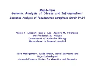 MGH-PGA Genomic Analysis of Stress and Inflammation: