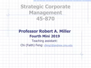 Strategic Corporate Management 45-870