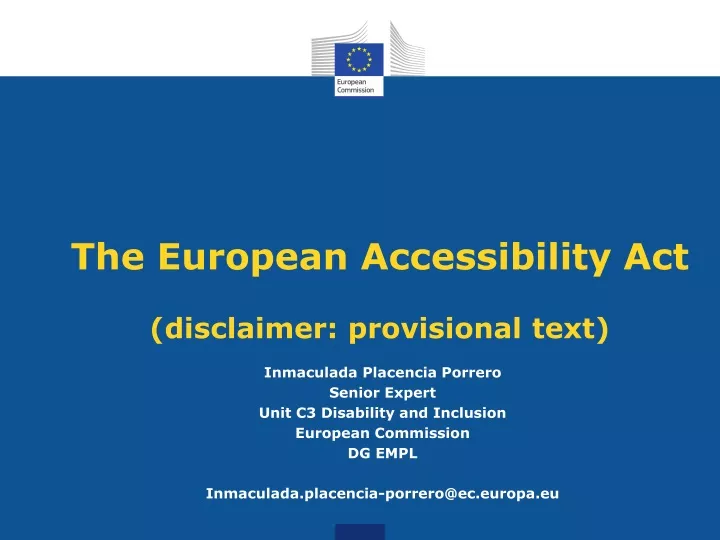 the european accessibility act disclaimer provisional text