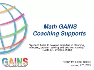 Math GAINS Coaching Supports