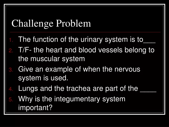 challenge problem