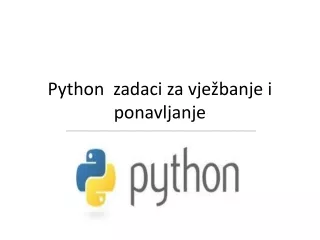 Python  zadaci za vježbanje i ponavljanje