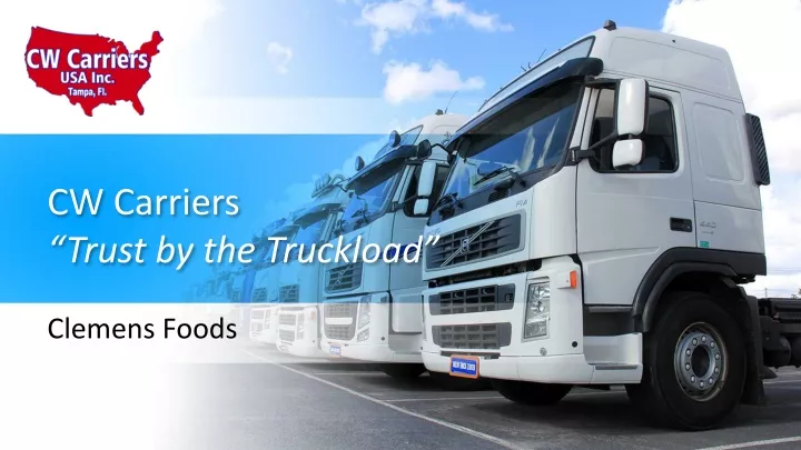 cw carriers trust by the truckload