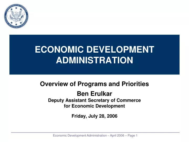 economic development administration