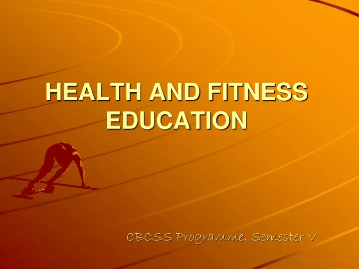 health and fitness education