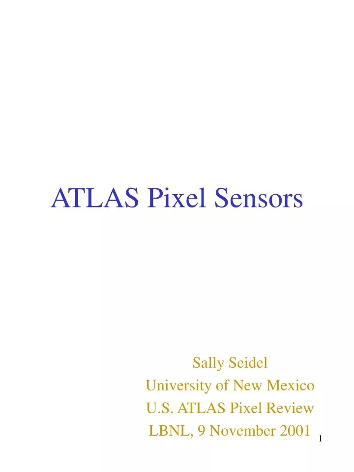 atlas pixel sensors
