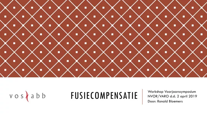 fusiecompensatie