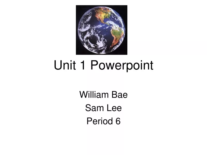 unit 1 powerpoint