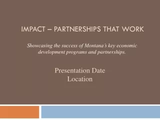 IMPACT – Partnerships that work