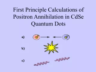 First Principle Calculations of Positron Annihilation in CdSe Quantum Dots