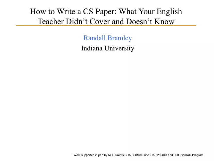 how to write a cs paper what your english teacher didn t cover and doesn t know