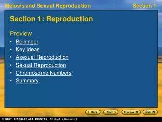 Section 1: Reproduction