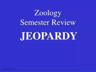 Zoology Semester Review