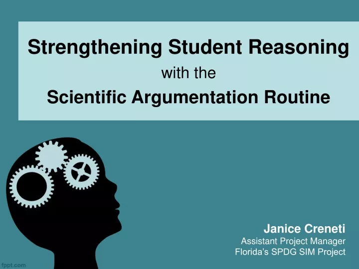 strengthening student reasoning with the scientific argumentation routine