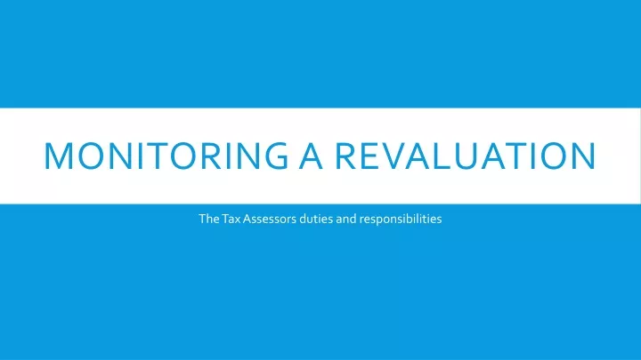 monitoring a revaluation