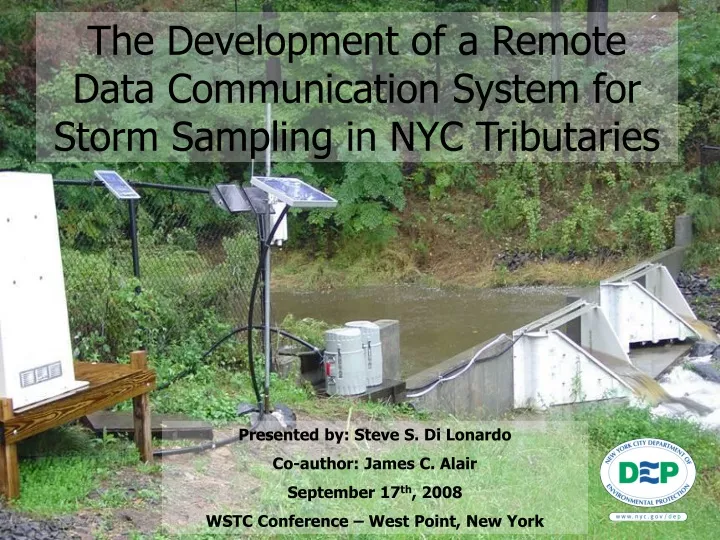 the development of a remote data communication