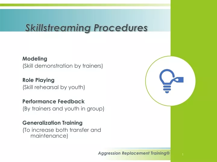 skillstreaming procedures