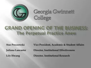 Grand opening of the business:  The Perpetual Practice Anew