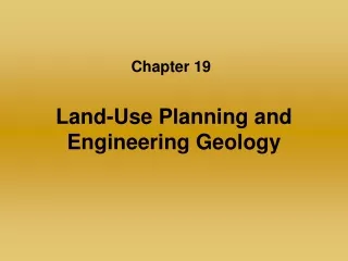 Land-Use Planning and Engineering Geology