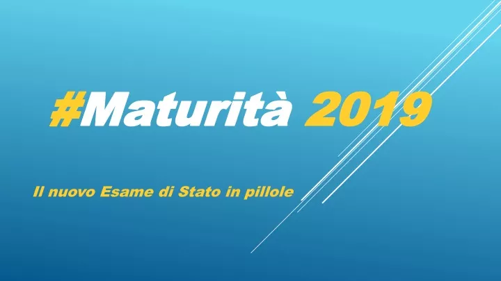 maturit 2019