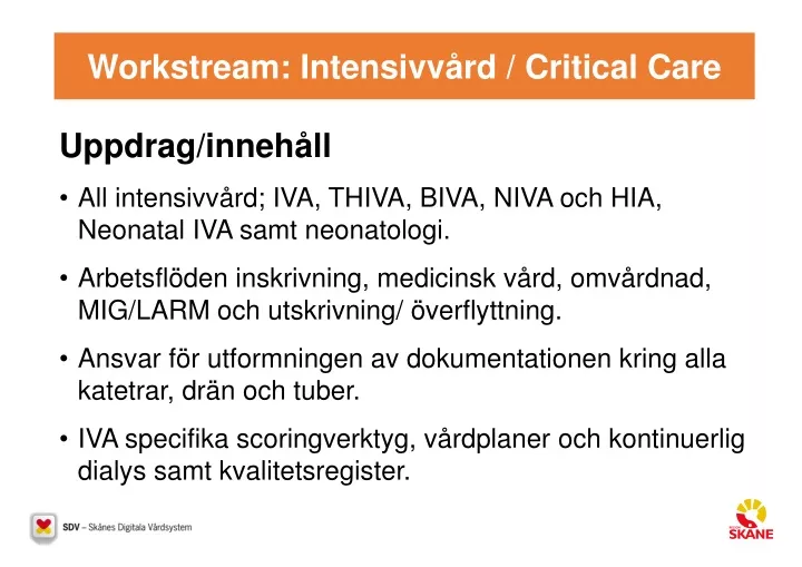 workstream intensivv rd critical care