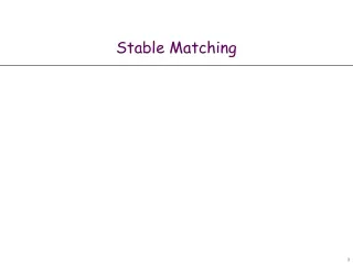 Stable Matching
