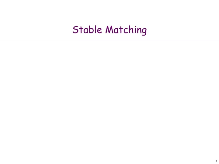 stable matching