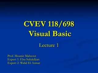 CVEV 118/698  Visual Basic