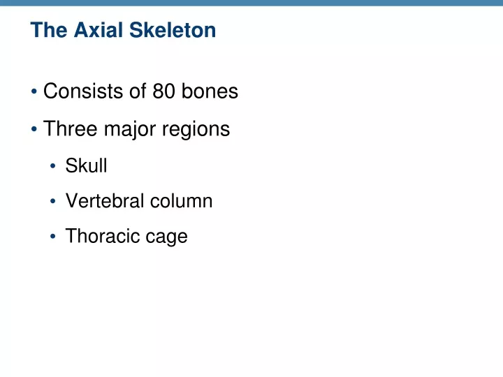the axial skeleton