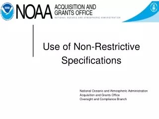 Use of Non-Restrictive Specifications