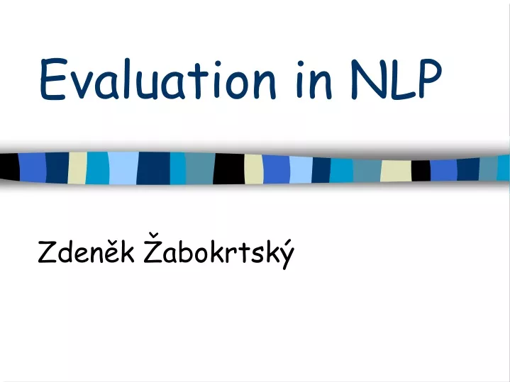 evaluation in nlp