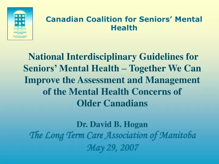 canadian coalition for seniors mental health