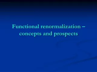 Functional renormalization – concepts and prospects