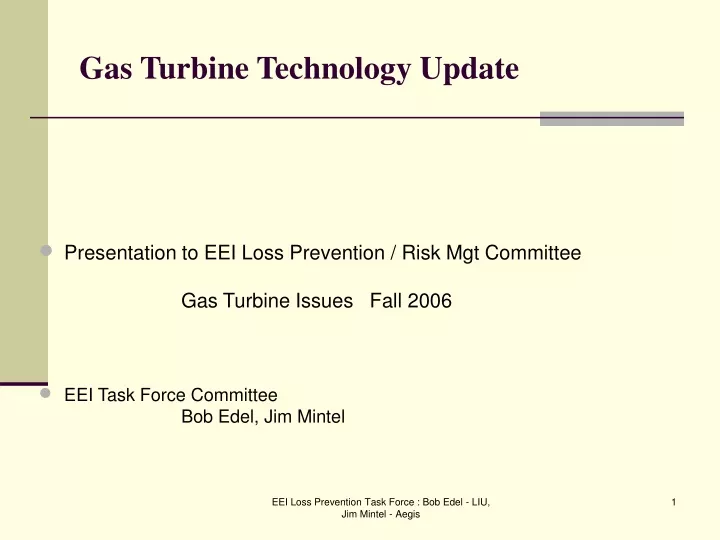 gas turbine technology update