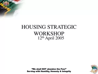 HOUSING STRATEGIC WORKSHOP