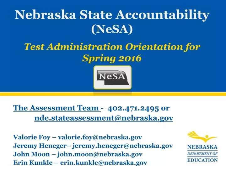 nebraska state accountability nesa test