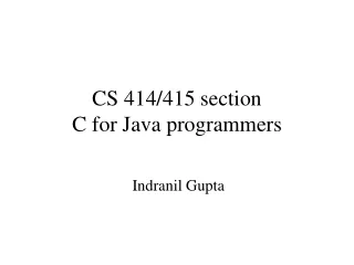 CS 414/415 section C for Java programmers
