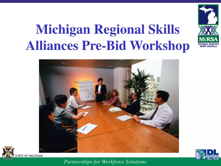 michigan regional skills alliances pre bid workshop