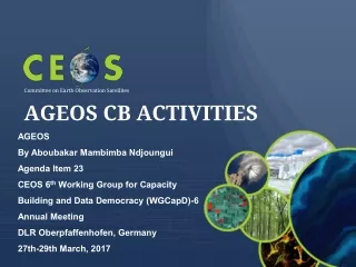 AGEOS CB ACTIVITIES