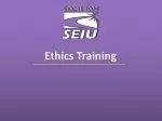 Ethics Training - slide 1