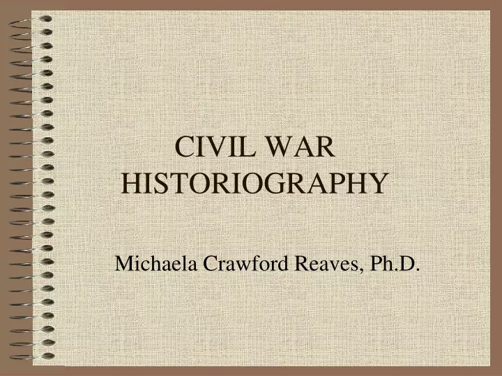 civil war historiography