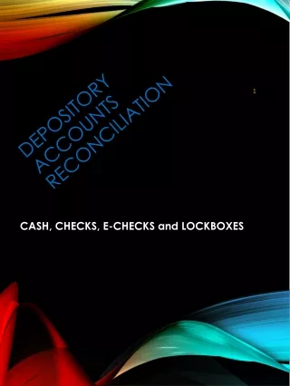 Depository Accounts reconciliation