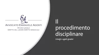 Il procedimento disciplinare