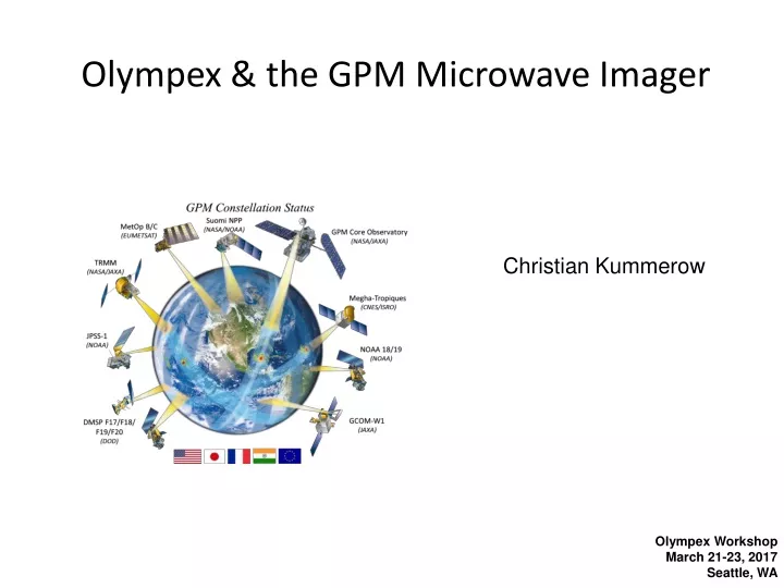 olympex the gpm microwave imager